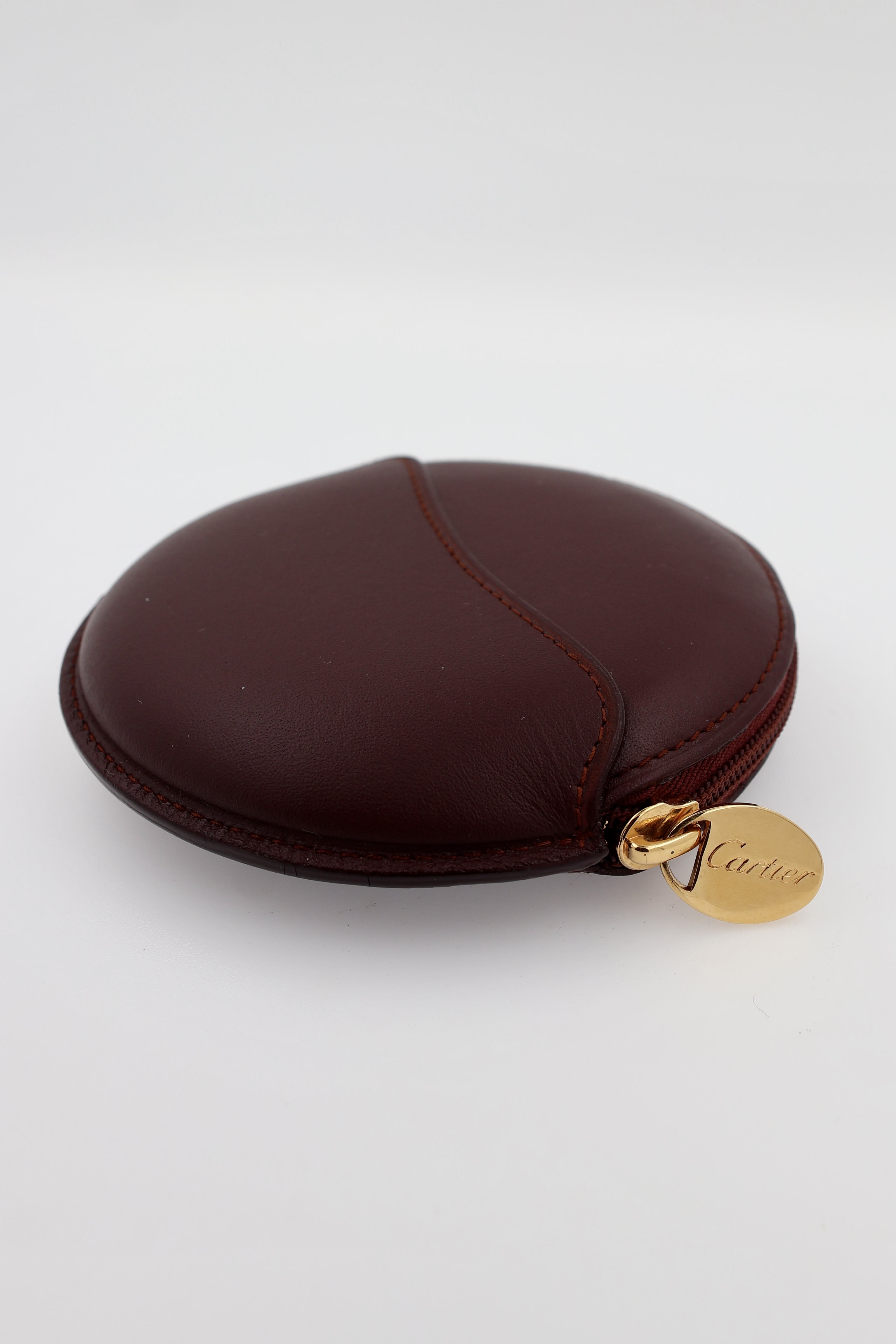 Cartier Cartier Must de Cartier Bordeaux Round Coin Purse Wallet view 5