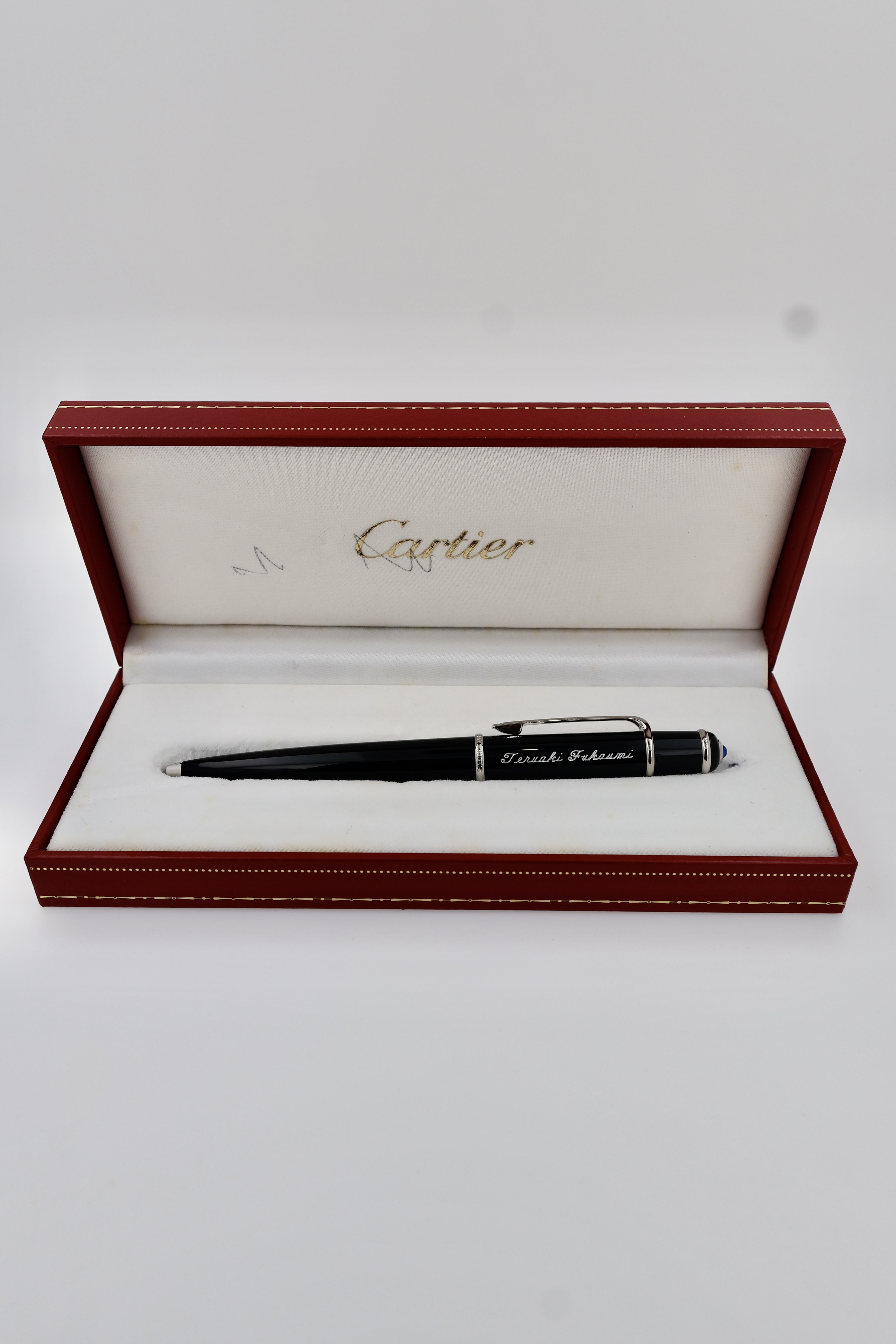 Cartier Diabolo de Cartier black lacquer ballpoint pen view 2