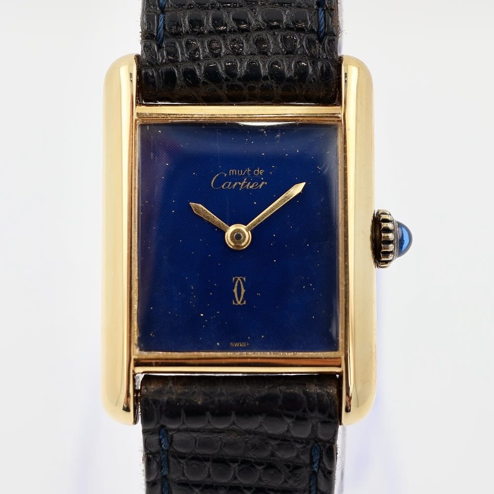 Cartier  Must de Tank lapis lazuli dial view 7