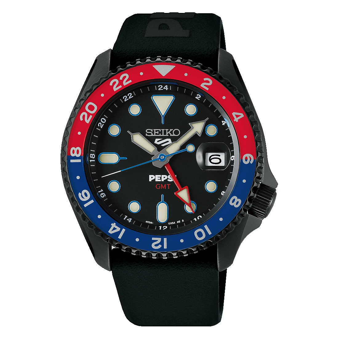 Seiko New 5 Sports Pepsi GMT Limited edition watch view 6